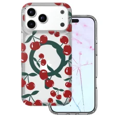 iPhone 17 Pro Max čerešňové puzdro Mag, priehľadné puzdro