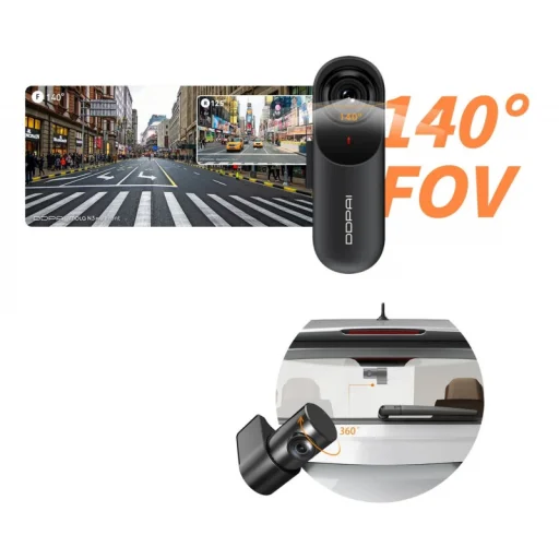 Dash + zadná kamera DDPAI mola N3 Pro, 1600P, Wi-Fi, čierna - 3