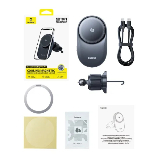 Bezdrôtová nabíjačka do auta Baseus PrimeTrip VC2 Pro, 25W, 1.67A, Čierna C0013N00 - 5