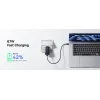 Baseus PicoGo AE11 hálózati USB-C töltő adapter, 67W, 3.35A, 1 x USB-A - 2 x USB-C, fekete thumbnail