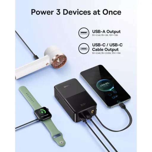 Powerbank Baseus EnerFill Bipow2 Pro, 30000mAh, 22.5W, QC + PD, Fekete E0028100 - 3