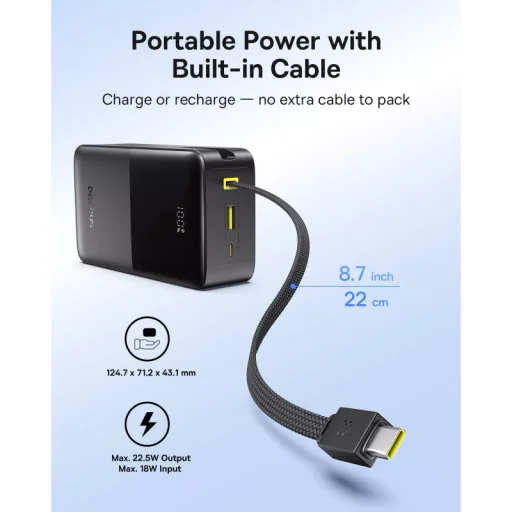 Powerbank Baseus EnerFill Bipow2 Pro, 30000mAh, 22.5W, QC + PD, Fekete E0028100 - 6