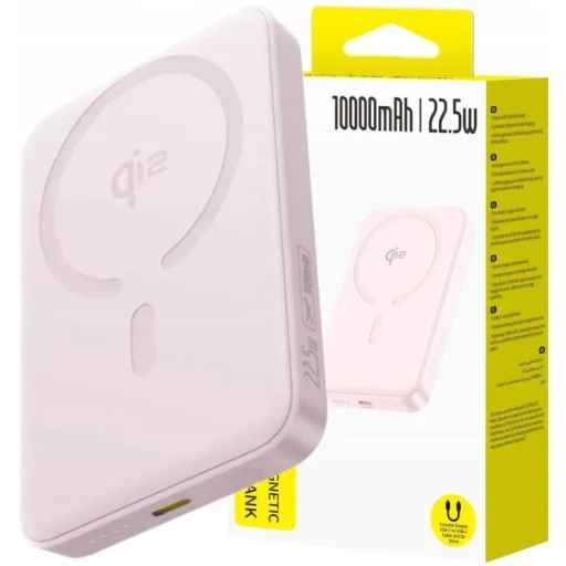 Powerbank Baseus Enerfill FM12, 10000mAh, 22.5W, PD + FQI, Pink E0028502 - 4