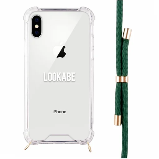 Lookabe Necklace iPhone X/Xs zlato-zelené puzdro so šnúrkou na krk - 5
