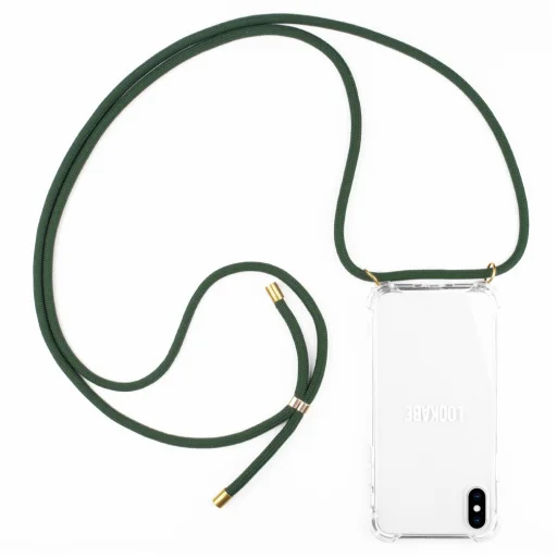 Lookabe Necklace iPhone X/Xs zlato-zelené puzdro so šnúrkou na krk - 2