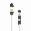 Sbox 2 v 1 USB – Micro USB + Lightning kábel 1 m biely thumbnail