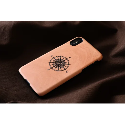 MAN&WOOD iPhone X/XS compass black puzdro - 2