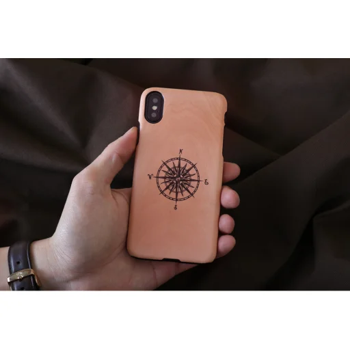 MAN&WOOD iPhone X/XS compass black puzdro - 3