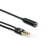Sbox 35F-2X35M/R 3,5 mm samica 4-pinová – 2 ks 3,5 mm samec 3-pinový audio adaptér kábel thumbnail