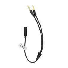 Sbox 35F-2X35M/R 3,5 mm anya 4 tűs – 2 db 3,5 mm apa 3 tűs audio adapter kábel