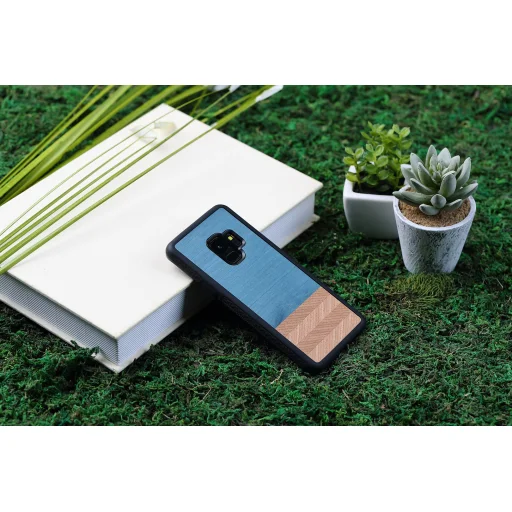 MAN&WOOD Samsung Galaxy S9 puzdro denim black - 4