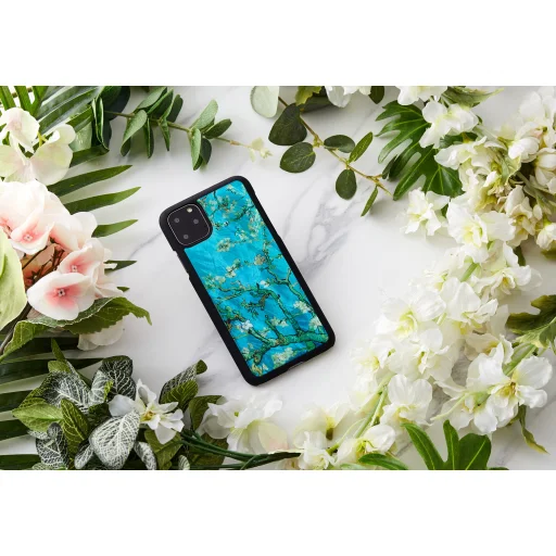 iKins iPhone 11 Pro Max flipové puzdro mandľový kvet čierne - 4