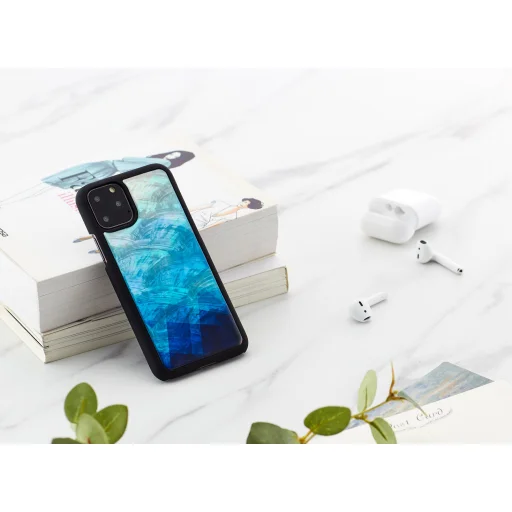 iKins iPhone 11 Pro flipové puzdro modré/čierne - 4
