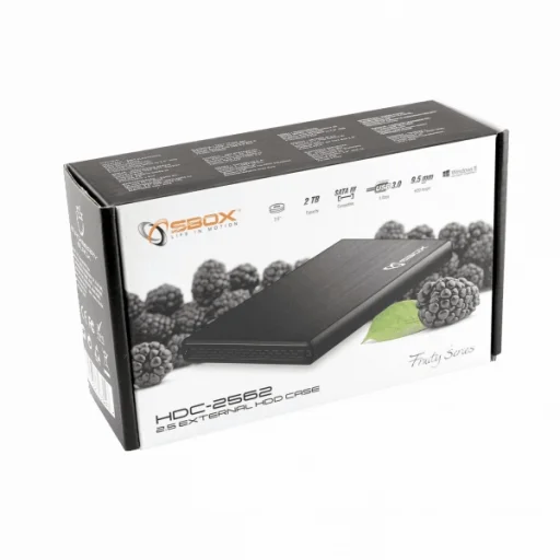 Sbox HDC-2562B 2,5" externý box na pevný disk Blackberry čierny - 7