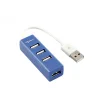 Sbox H-204 USB 4-portový USB hub, čučoriedkovomodrá thumbnail