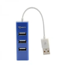 Sbox H-204 USB 4-portový USB hub, čučoriedkovomodrá