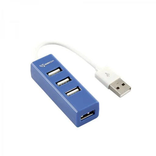 Sbox H-204 USB 4-portový USB hub, čučoriedkovomodrá - 2