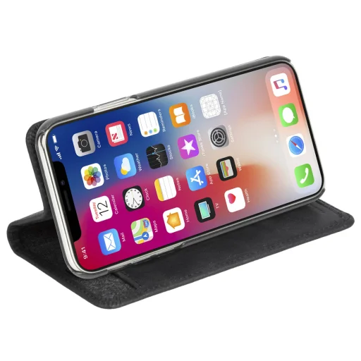 Krusell Sunne flipové puzdro na 4 karty pre Apple iPhone XS Max, vintage čierna - 6