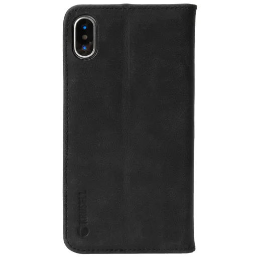 Krusell Sunne flipové puzdro na 4 karty pre Apple iPhone XS Max, vintage čierna - 2