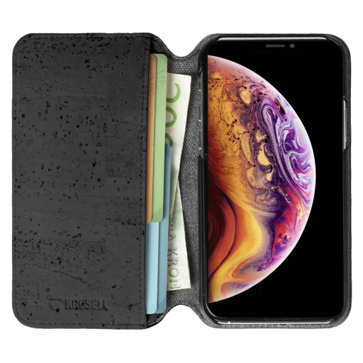 Krusell Birka PhoneWallet Apple iPhone 11 Pro Max čierne flipové puzdro - 2