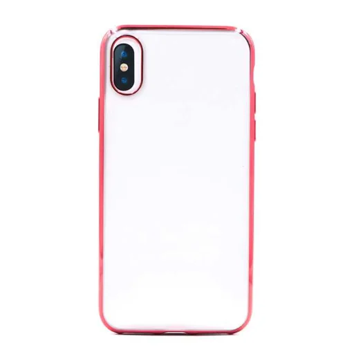 Devia Glitter mäkké TPU puzdro iPhone XS/X (5,8") červené puzdro - 1