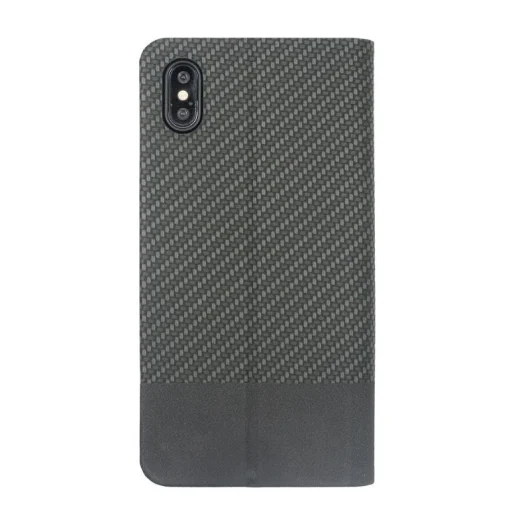 Tellur Carbon flipové puzdro pre iPhone XS čierne - 3