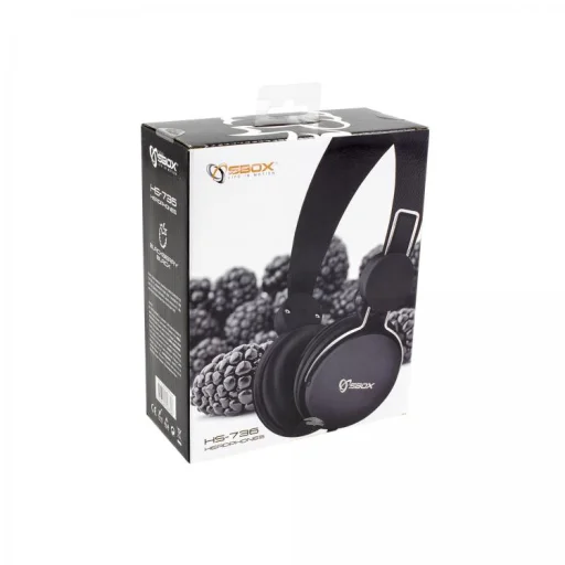 Sbox HS-736B čierny headset na uši - 3