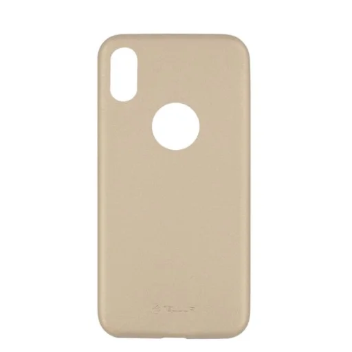 Tellur Cover Slim kryt zo syntetickej kože pre iPhone X/XS, zlatý - 1