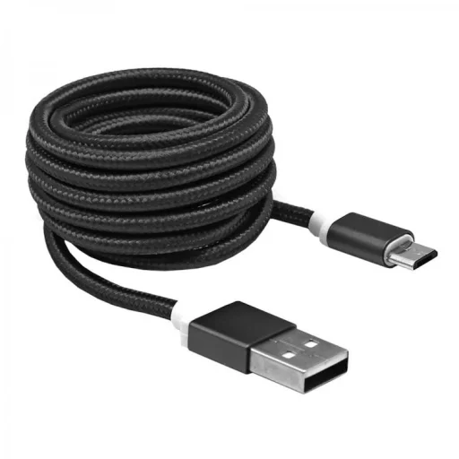 Sbox USB-A - Micro USB kábel 1,5 m čierny - 1