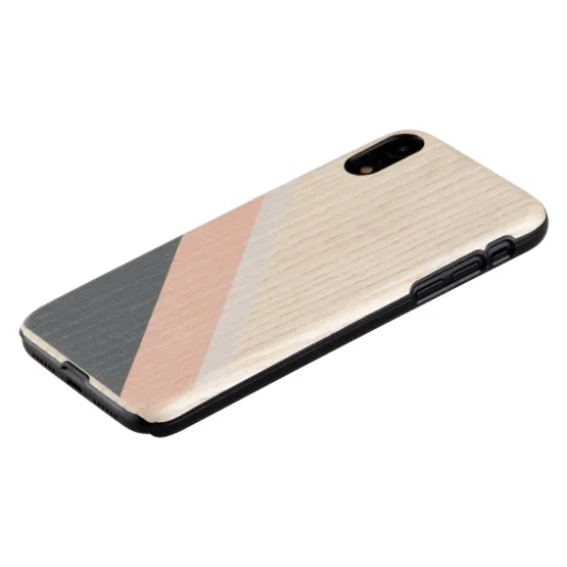 MAN&WOOD iPhone XR pink suit čierny kryt - 2