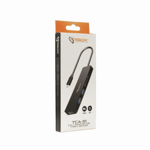 Sbox TCA-51 USB Type-C–HDMI/USB 3.0/SD+TF adaptér - 3