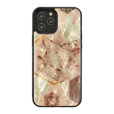 iKins puzdro ružový mramor pre Apple iPhone 12 / 12 Pro