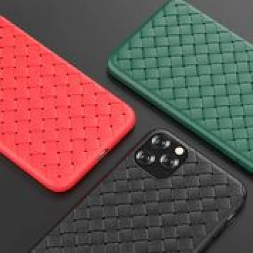 Devia Woven Pattern Design Soft Case iPhone 11 Pro červený kryt - 4