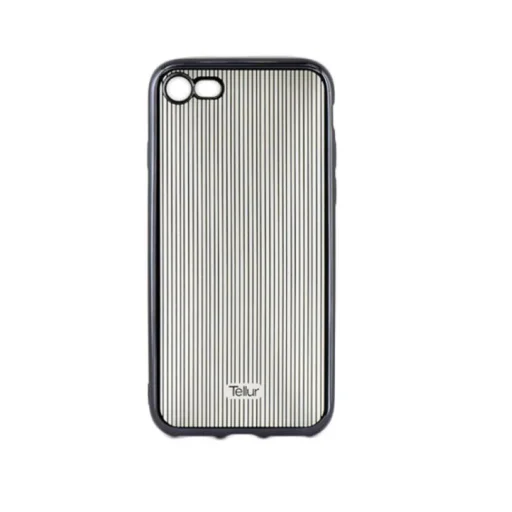 Tellur Cover Silicone pre iPhone 7 vertikálne pruhované čierne puzdro - 2