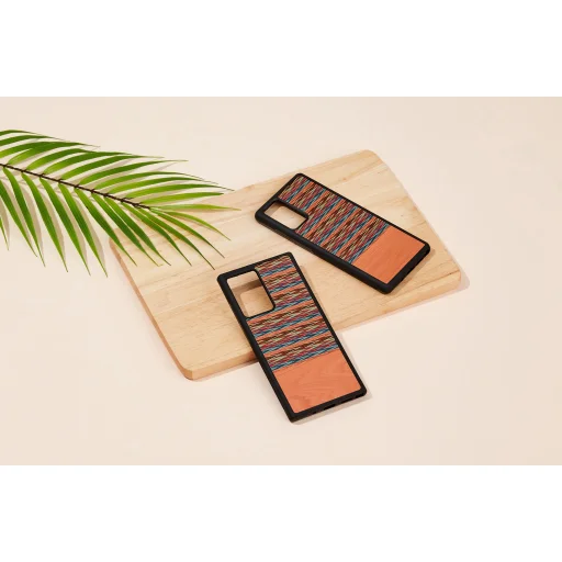 MAN&WOOD Browny Check Black puzdro pre Samsung Galaxy Note 20 - 3