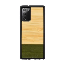 MAN&WOOD bambusový les čierne puzdro pre Samsung Galaxy Note20