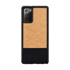 MAN&WOOD Galaxy Note 20 čierne puzdro so vzorom rybej kosti