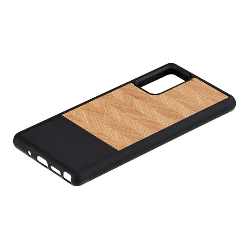 MAN&WOOD Galaxy Note 20 čierne puzdro so vzorom rybej kosti - 2