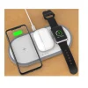 Devia 3 v 1 bezdrôtová nabíjačka pre smartfón, Apple Watch a slúchadlá V4 (10W) biela thumbnail