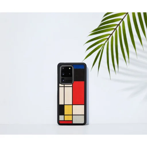 MAN&WOOD drevený kryt pre Samsung Galaxy S20 Ultra, Mondrian Wood Black - 5