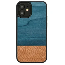 MAN&WOOD iPhone 12 mini puzdro denim black