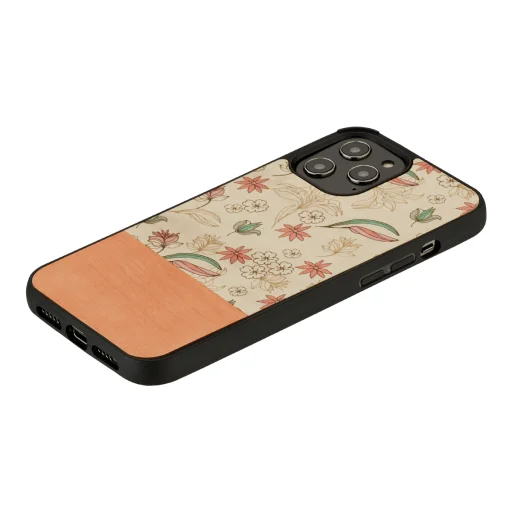 MAN&WOOD puzdro pink flower black pre iPhone 12 / 12 Pro - 2