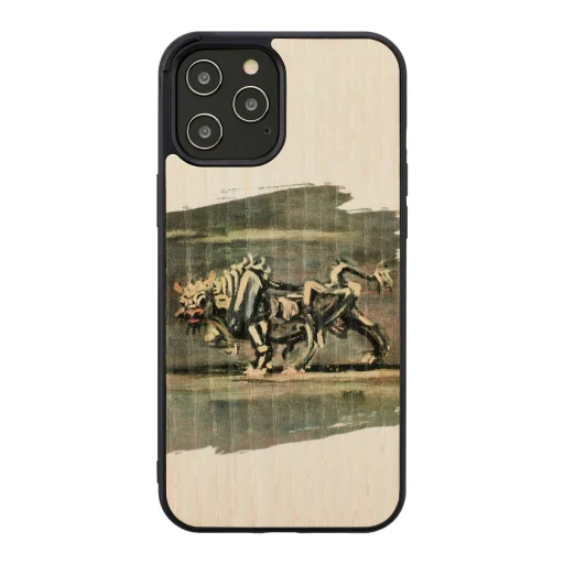 MAN&WOOD puzdro pre iPhone 12 / 12 Pro White Bull - 1