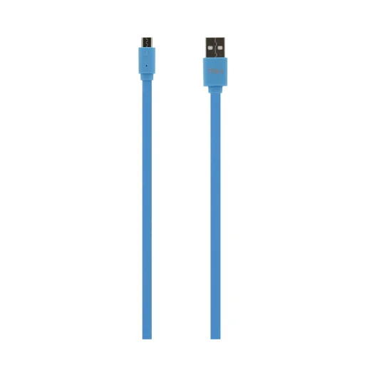 Tellur dátový kábel USB – Micro USB, 1 m, modrý - 2