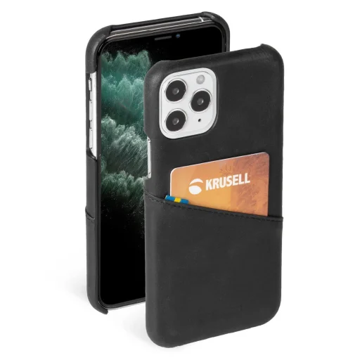 Krusell Sunne CardCover Apple iPhone 12 mini kožené puzdro vintage čierna (62155) - 1