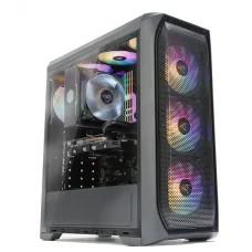 Počítačová skriňa Zalman N5 MF ATX Mid Tower, so 4 RGB ventilátormi, mesh predný panel