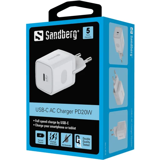 Sandberg 441-42 USB-C sieťová nabíjačka PD20W - 5