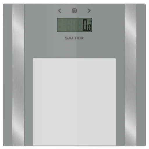 Salter 9158 SV3R Ultra Slim sklenená diagnostická osobná váha strieborná - 1