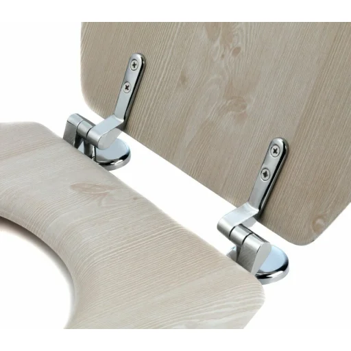 Beldray LA033710WOAKPFEU7 drevené MDF WC sedadlo - biely dub - 5
