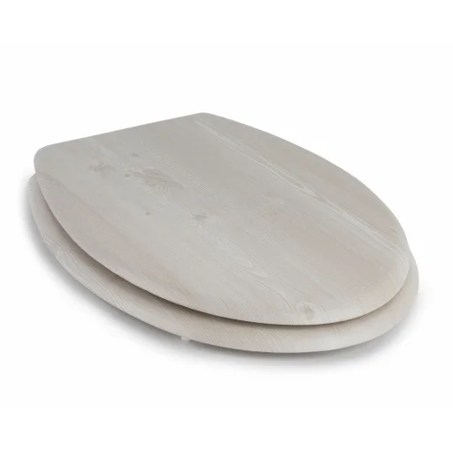 Beldray LA033710WOAKPFEU7 drevené MDF WC sedadlo - biely dub - 1
